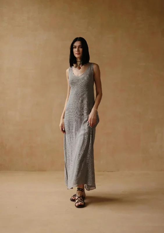 Velvet DressZOEY MAXI DRESS- SILVER