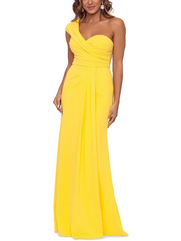 women's empire-line dressesWomens One-Shoulder Maxi Evening Dress