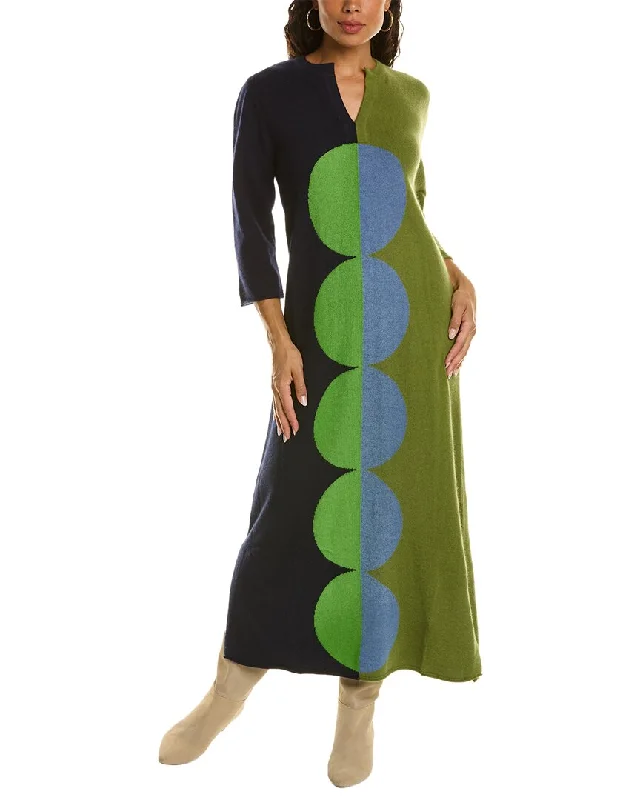 Pearl DressFrances Valentine Cozy Abstract Circles Wool-Blend Maxi Dress