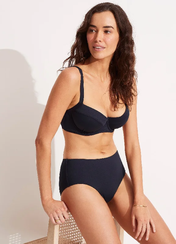 Supportive Female SwimwearSeafolly Collective DD Cup Underwire Bra - True Navy