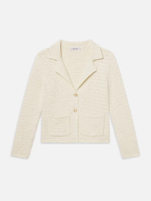 The Crochet Blazer -- Cream