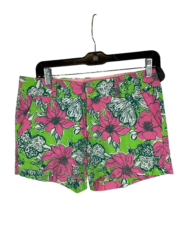 women's low-slung shortsGreen & Pink Shorts Lilly Pulitzer, Size 2