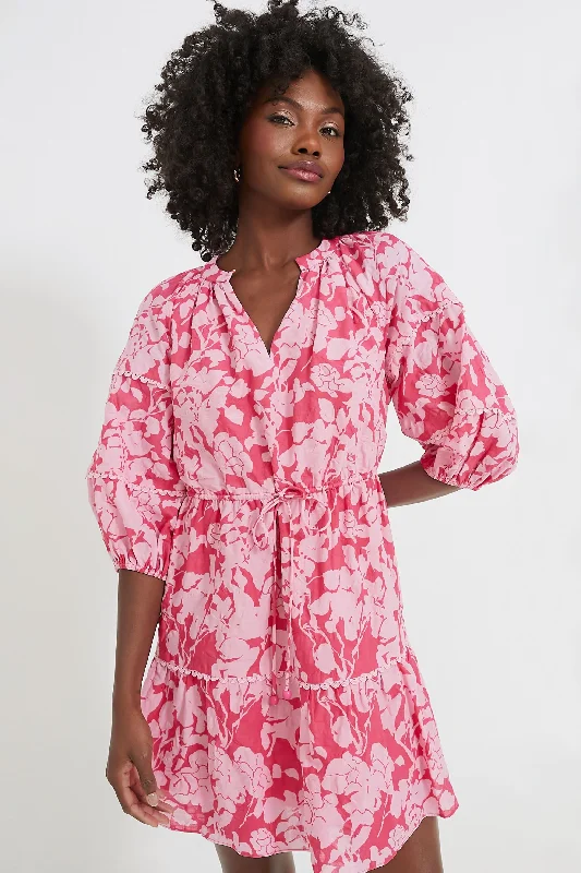 women's luxury dressesPink Floral Matilda Mini Dress