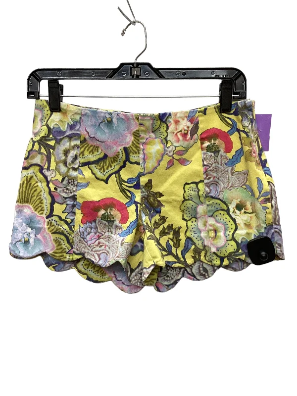 women's floral shortsYellow Shorts Cynthia Rowley, Size 4