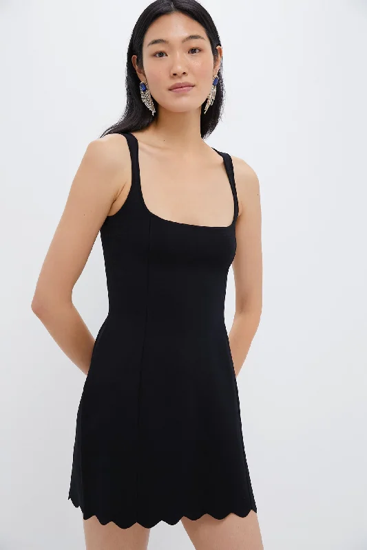 Tea-Length DressBlack Fia Crepe Mini Dress