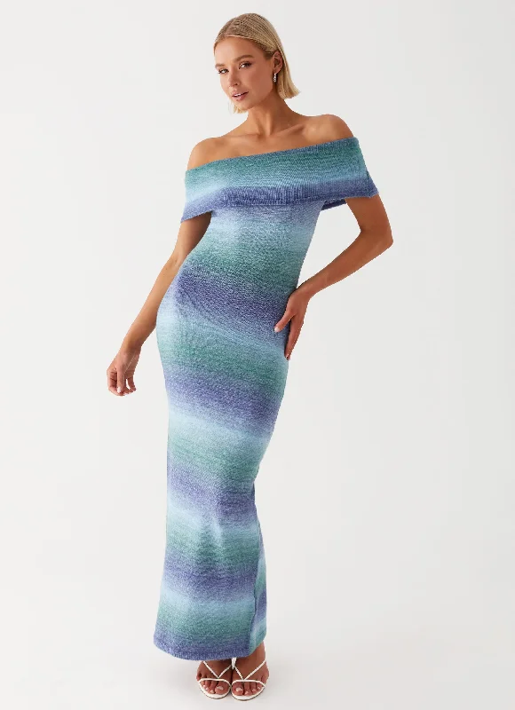 Statement DressClarity Knit Maxi Dress - Blue Ombre