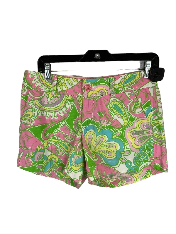 women's multi-pocket shortsGreen & Pink Shorts Lilly Pulitzer, Size 2