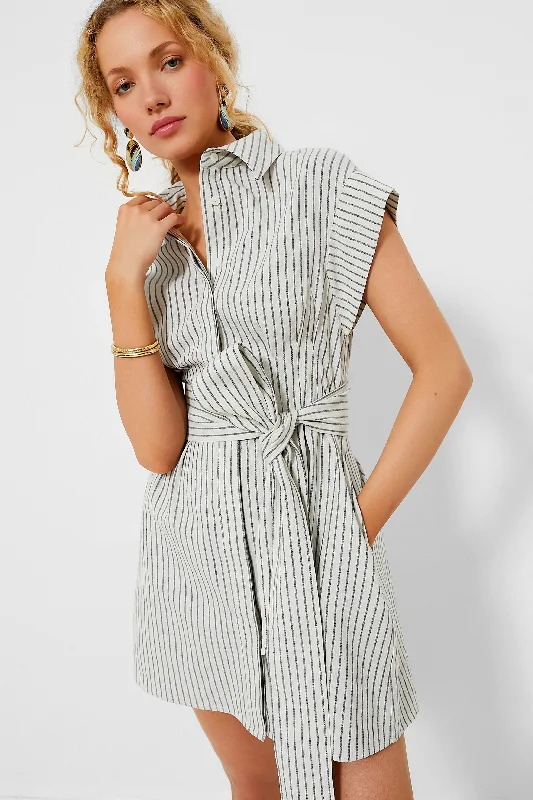 Long-Sleeve DressLinen Stripe Mini Callie Dress