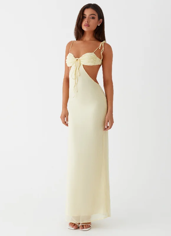 Casual DressTyra Ruched Maxi Dress - Yellow