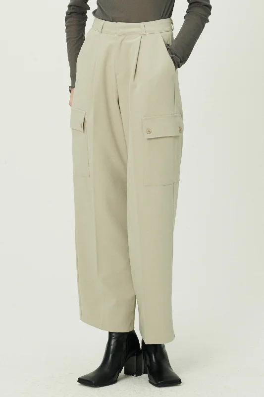 women's luxury pantsEmma Wide Leg Cargo Pants