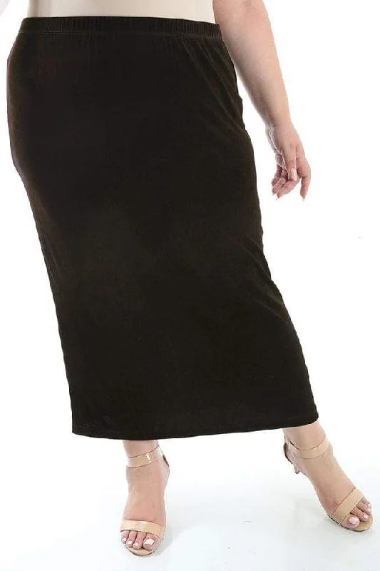 women's high-performance dressy skirtsVikki Vi Classic Chocolate Straight Maxi Skirt