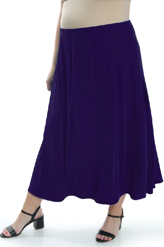 women's loungewear dressy skirtsVikki Vi Classic Royal Purple Maxi Skirt