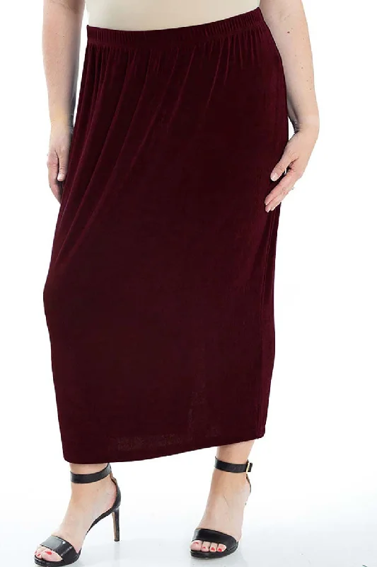 women's polyester tiered skirts for partiesVikki Vi Classic Shiraz Straight Maxi Skirt