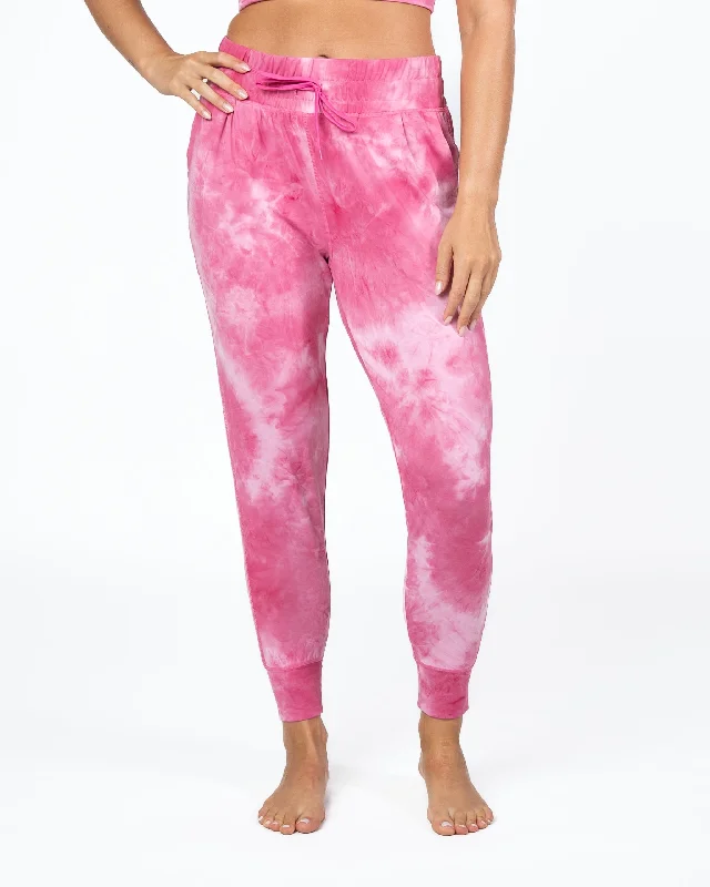 women's wedding pantsWeekend Joggers - Hibiscus Tie Dye