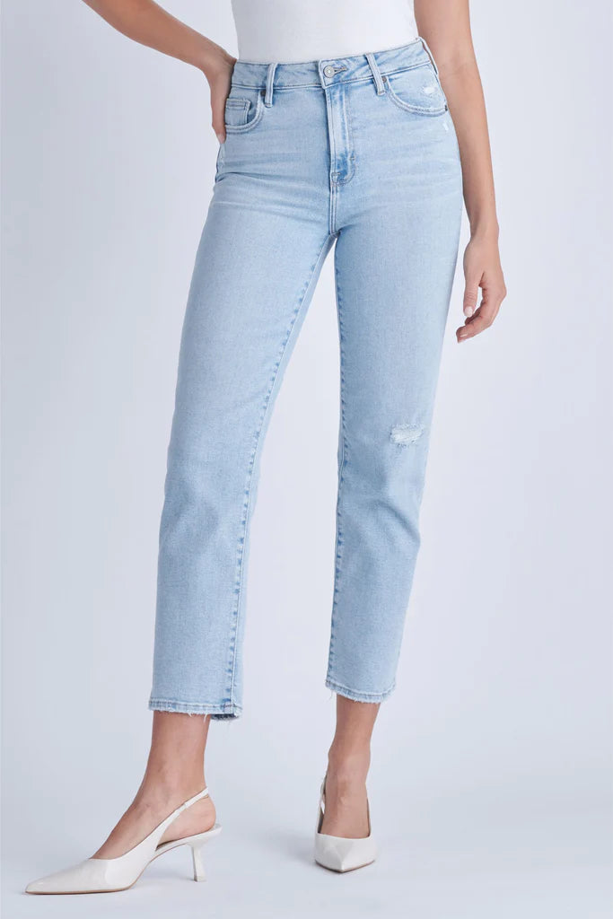 Retro DressHidden Jeans Light Wash Straight Jeans