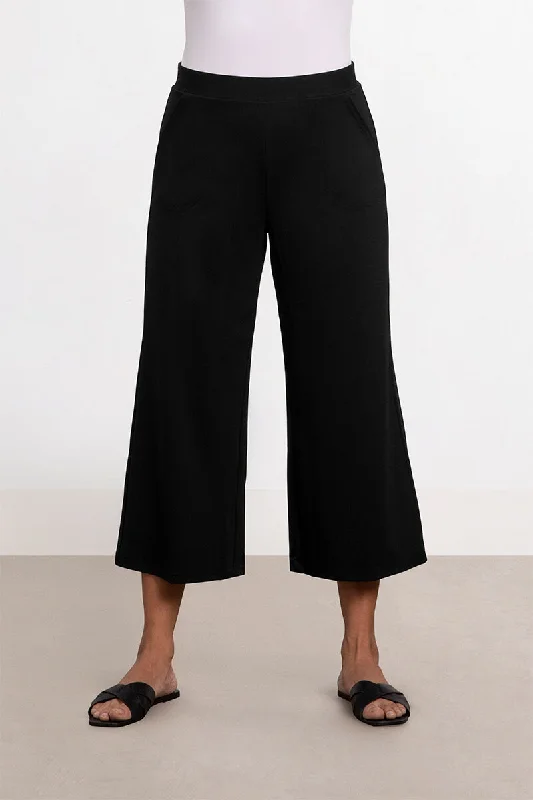 Ribbon DressLux Nu Wide Leg Crop | Black