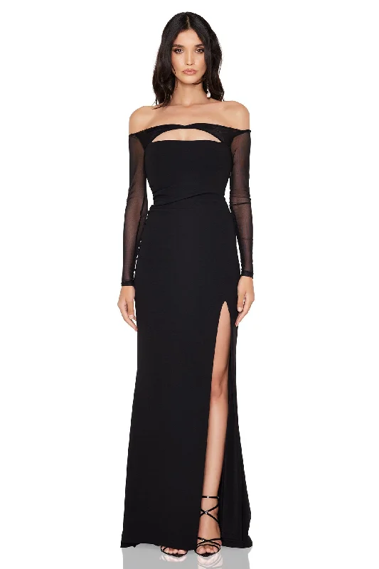 Wrap DressNookie Marlowe Gown - Black