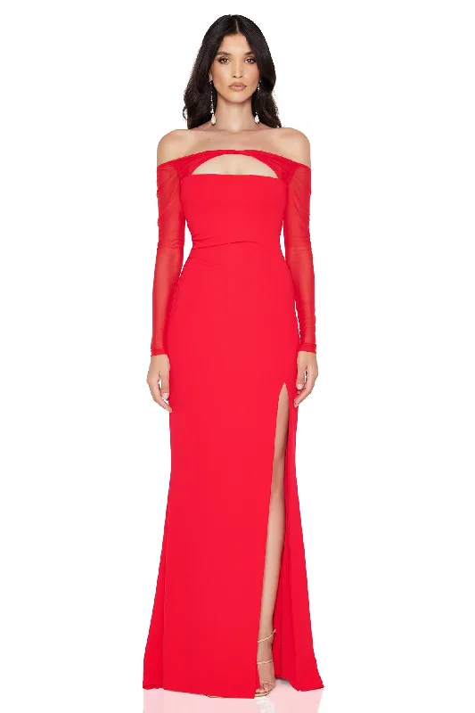 Striped DressNookie Marlowe Gown - Scarlet