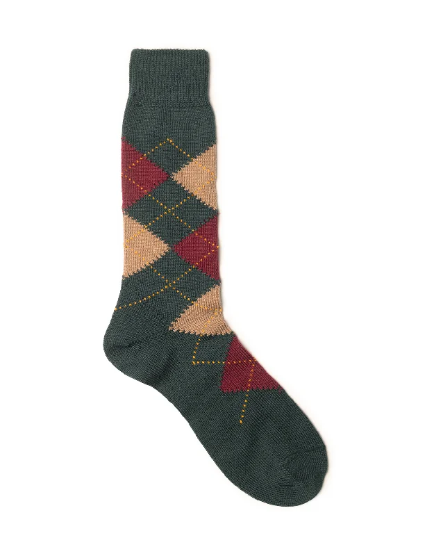 ARGYLE SOCKS - GREEN