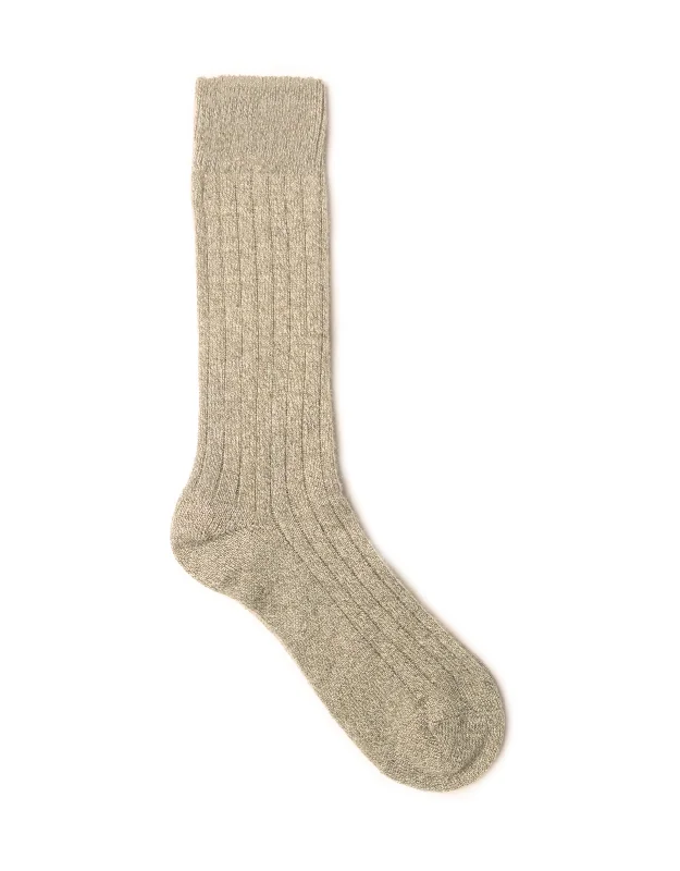 CASHMERE SOLID SOCKS - LIGHT GREEN