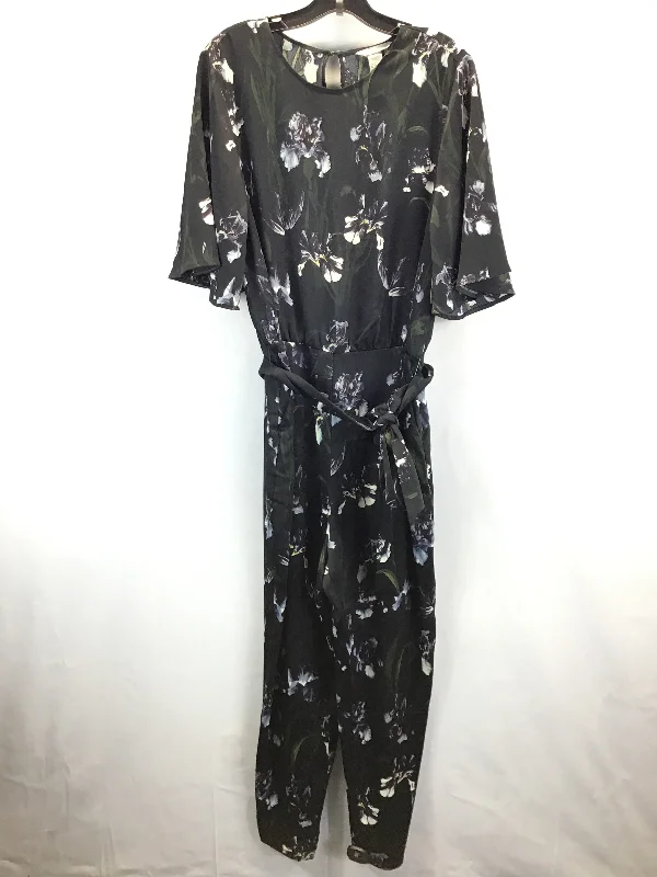 women's jumpsuits with pocketsFloral Print Jumpsuit H&m, Size 16