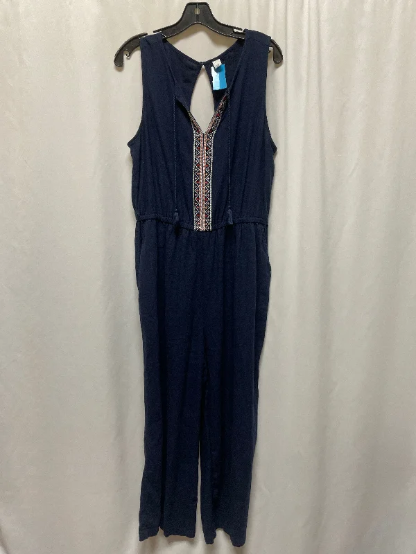 women's jumpsuits with rufflesJumpsuit By Old Navy In Blue, Size: L