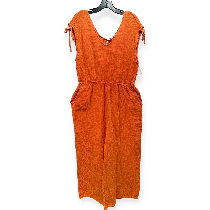 women's jumpsuits for maternity wearJumpsuit By Polygram In Orange, Size: L