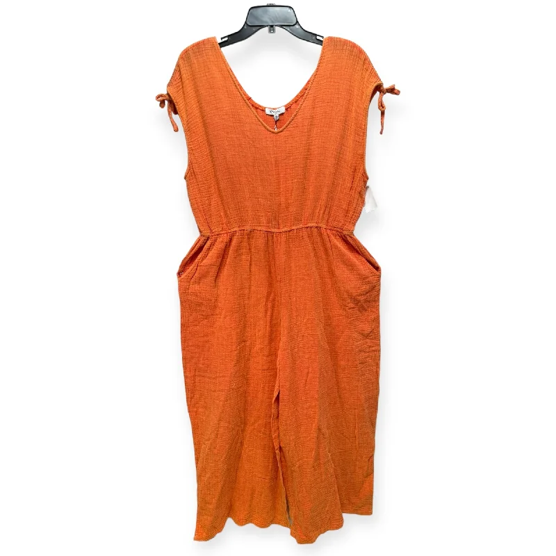 women's jumpsuits for short womenJumpsuit By Polygram In Orange, Size: Xl