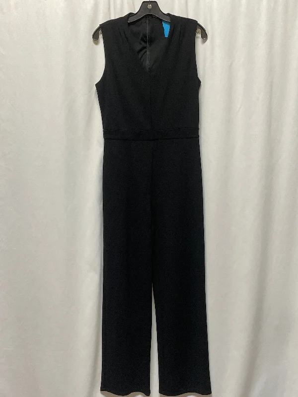 women's jumpsuits with off-the-shoulder necksJumpsuit By Tahari By Arthur Levine In Black, Size: M