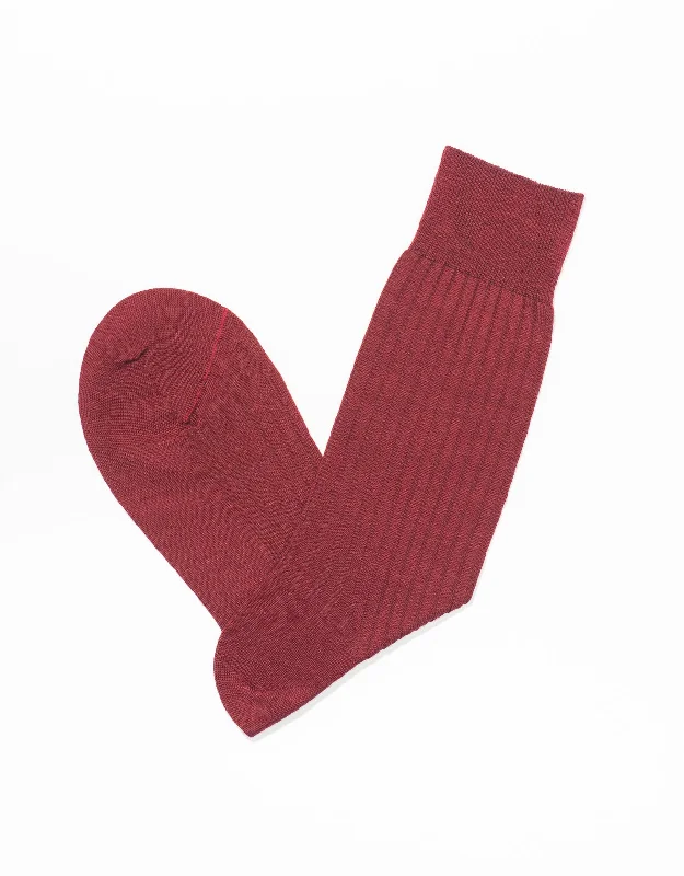 WINE MID-CALF HOSE WOOL SOCKS