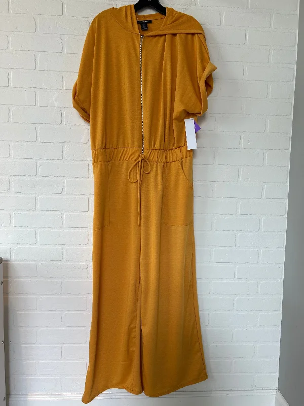 women's jumpsuits made of chiffonYellow Jumpsuit Ashley Stewart, Size Xl