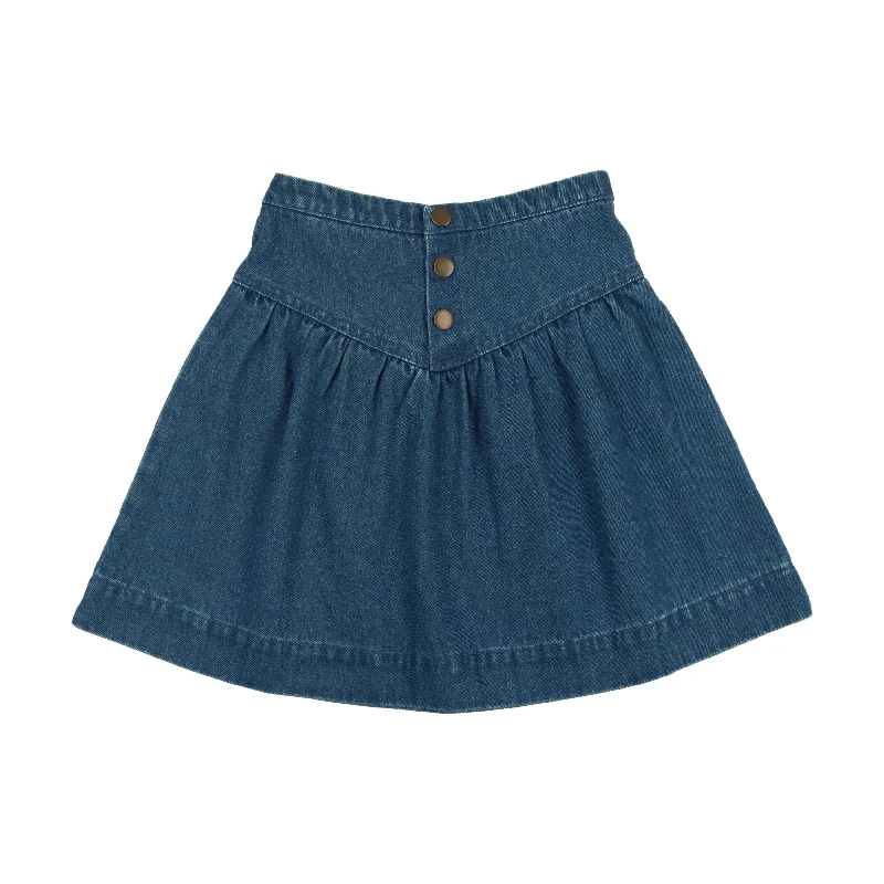 women's checked skirtsAnalogie Denim Skirt - Blue