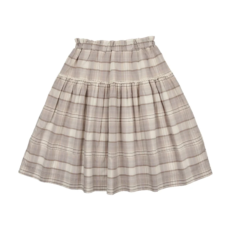 women's elegant skater skirtsAnalogie Dress Skirt - Taupe Plaid