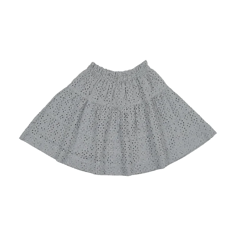 women's luxury lace skirtsAnalogie Eyelet Dress Skirt - Light Blue