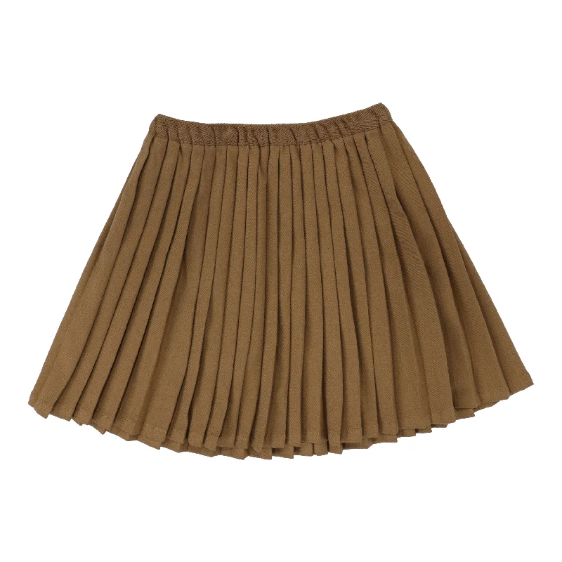 women's velvet skirtsAnalogie Knife Pleated Skirt - Camel