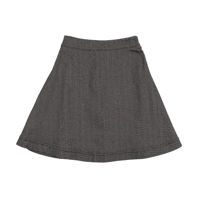 women's denim skirtsAnalogie Pleated Skirt - Black Herringbone