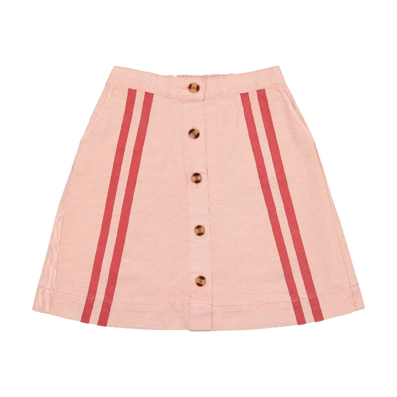 women's summer midi skirtsAnalogie Radish Collection Striped Skirt - Pink