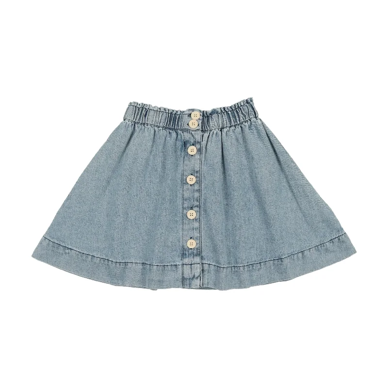 women's woven skirtsAnalogie Stonewash Short Button Down Skirt  - Stonewash