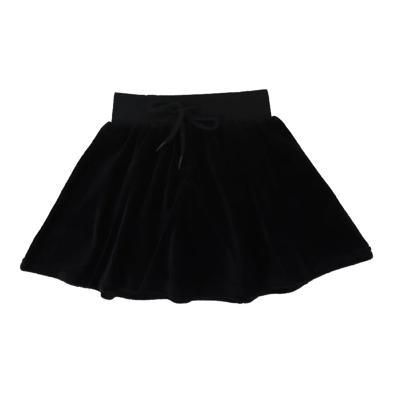 women's zip-up skirtsAnalogie Velour Skirt - Black