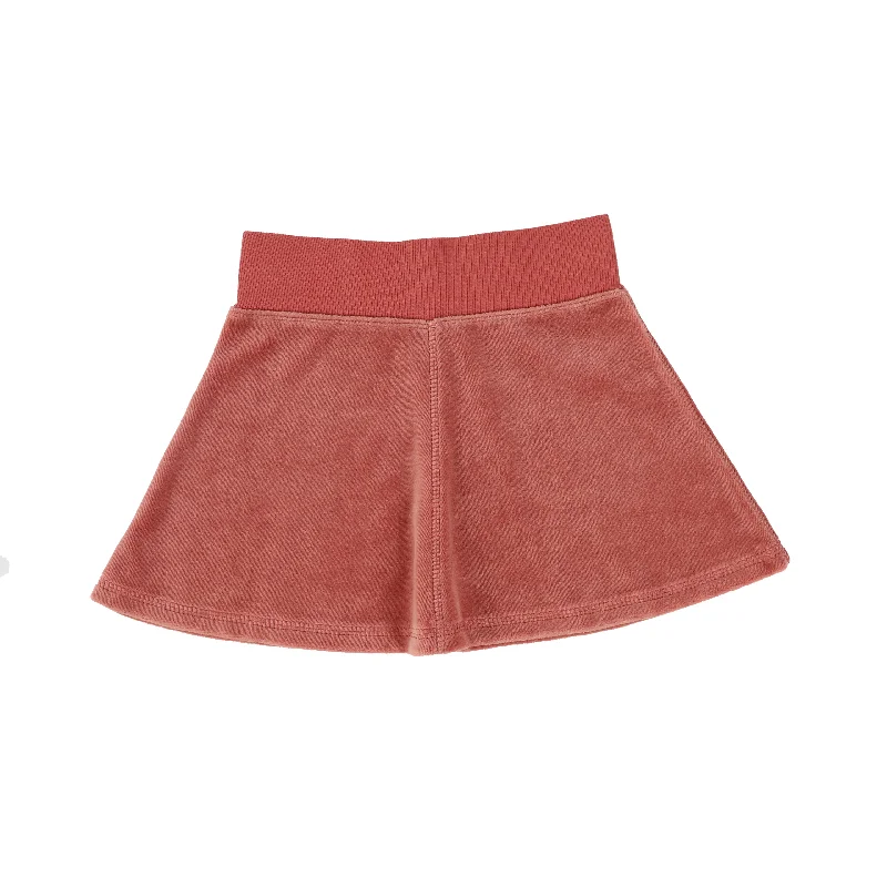 women's formal tiered skirtsLil Legs Velour Skirt - Sunset Rose AW20