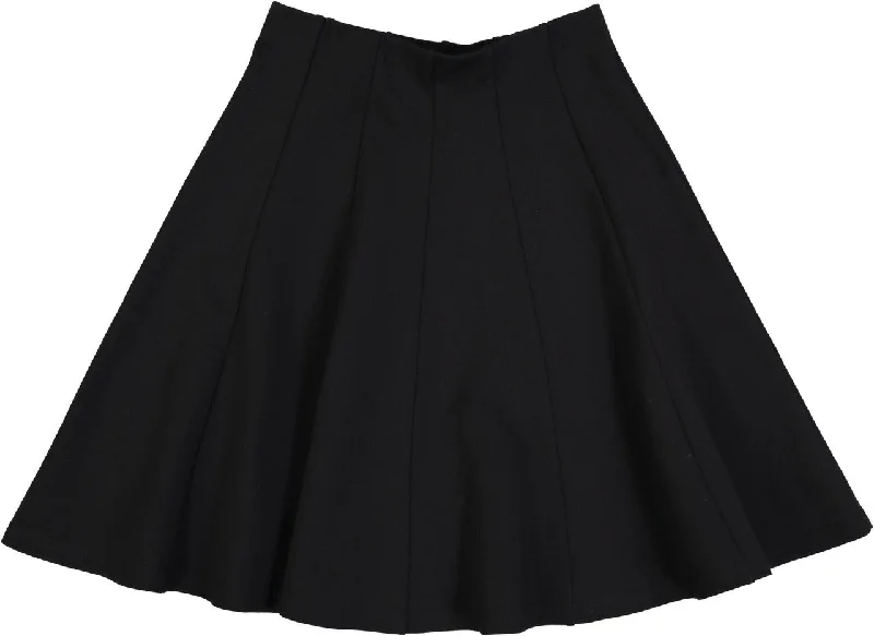 women's lace-up skirtsBGDK Girls Lycra Ponti Panel Skirt - Black GM-5023K