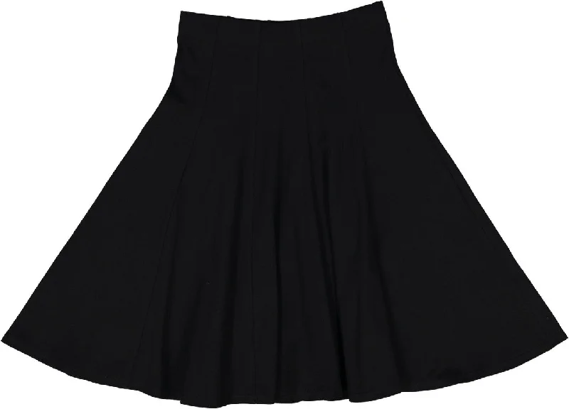 women's velvet mini skirtsBGDK Ladies Cotton Panel Skirt 25" - Black BK1602A