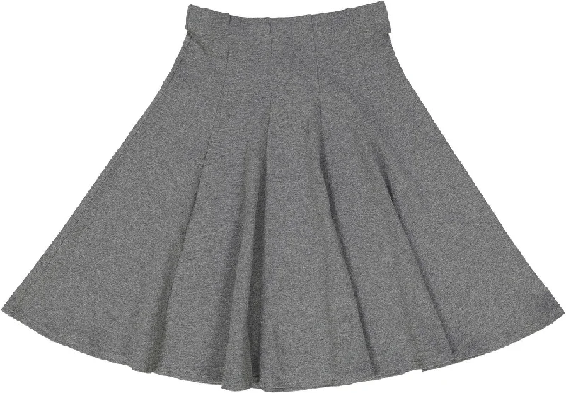 women's cotton skirtsBGDK Ladies Cotton Panel Skirt 25" - Charcoal BK1602A