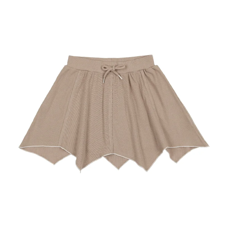 women's pajama-style formal skirtsLil Legs Handkerchief Skirt - Taupe