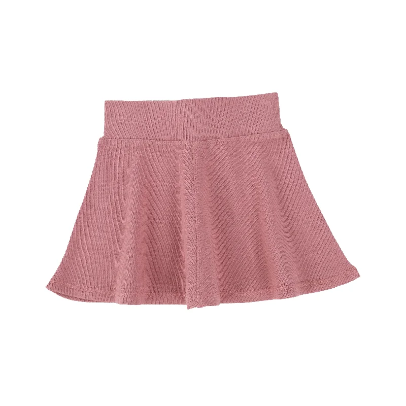 women's elastic waist skirtsLil Legs Ribbed Skirt - Blush