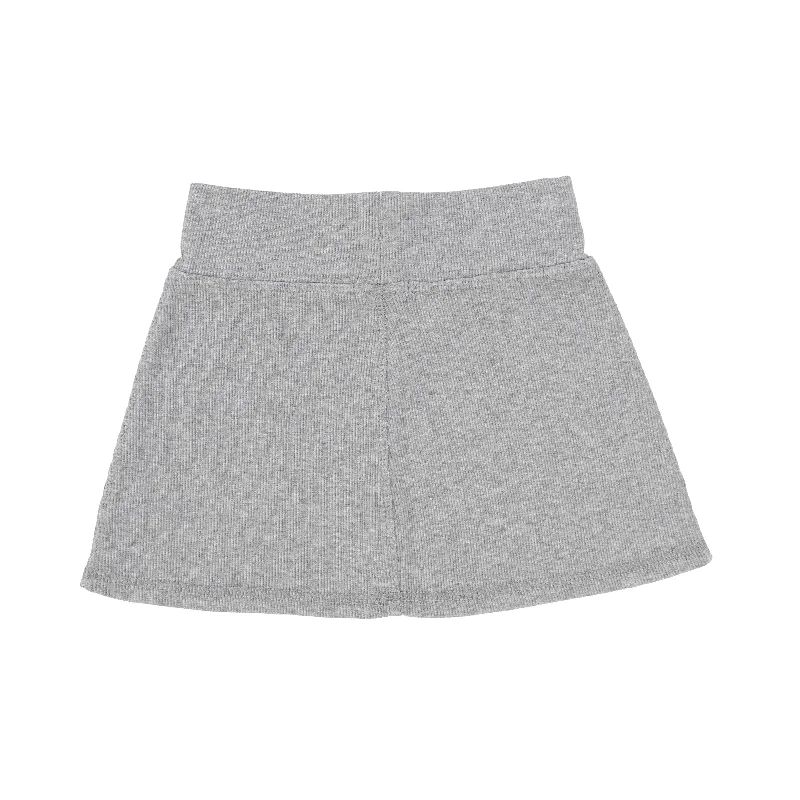 women's breathable cocktail skirtsLil Legs Ribbed Skirt - Light Heather Grey