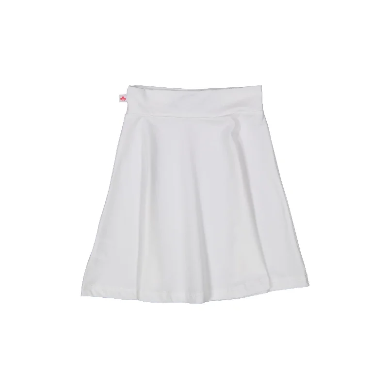 women's travel-friendly cocktail skirtsThree Bows Girls Classic Camp Skirt - White