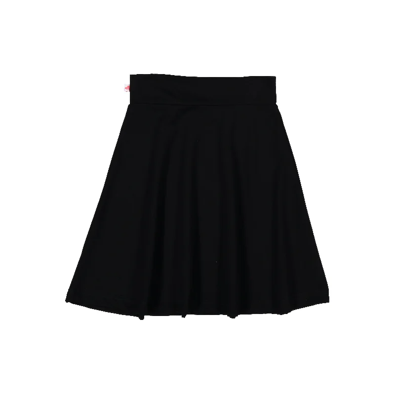 women's moisture-wicking formal skirtsThree Bows Ladies Classic Camp Skirt - Black 25"