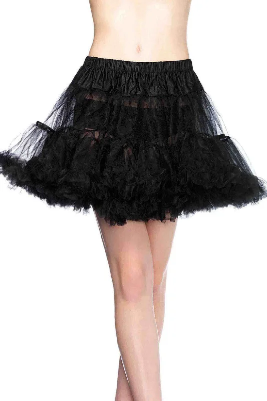 women's tiered skirtsBlack Crinoline Petticoat