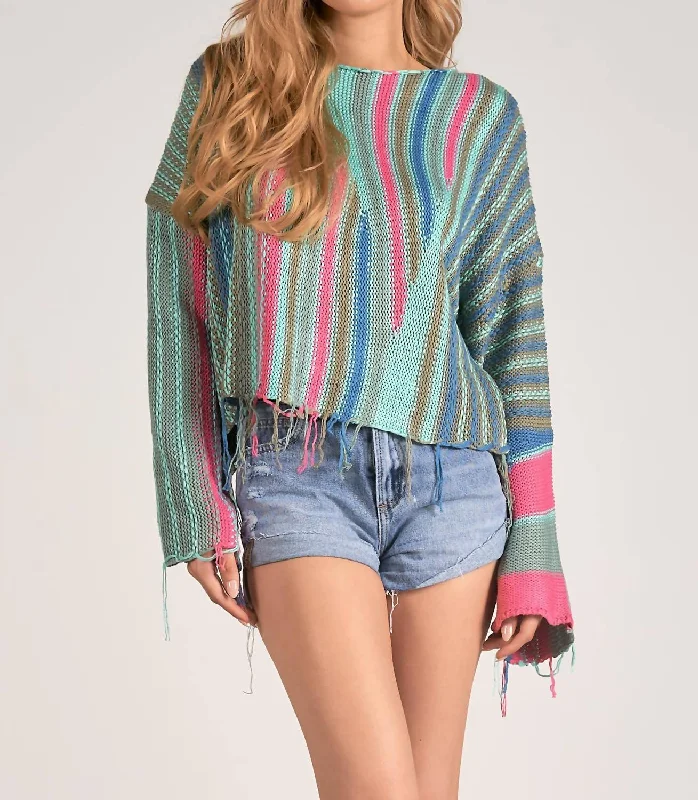 Retro Crewneck SweatersBoho Sweater In Multi